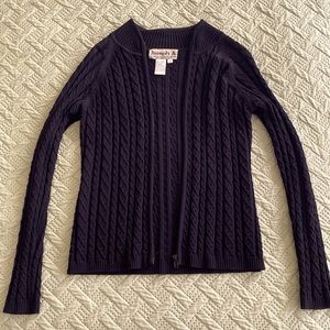 Black sweater with a zipper